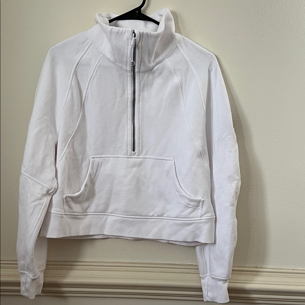 Lululemon Women's White Half-Zip Sweater